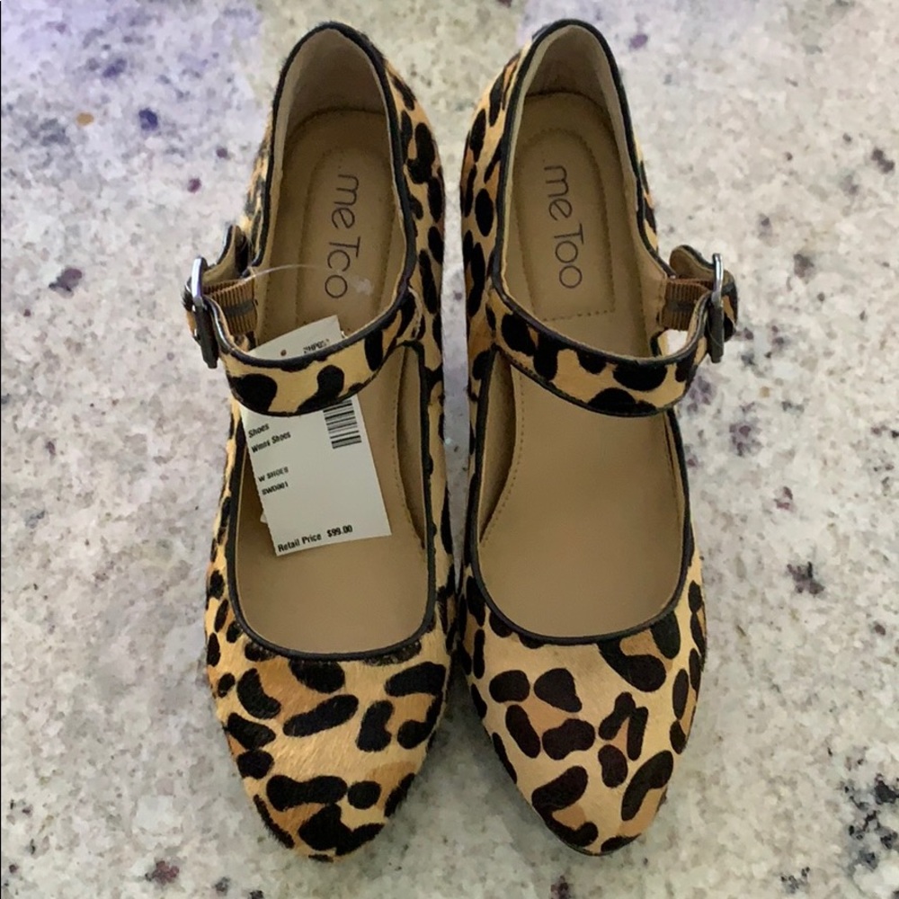 NWT Me Too Leopard Heels